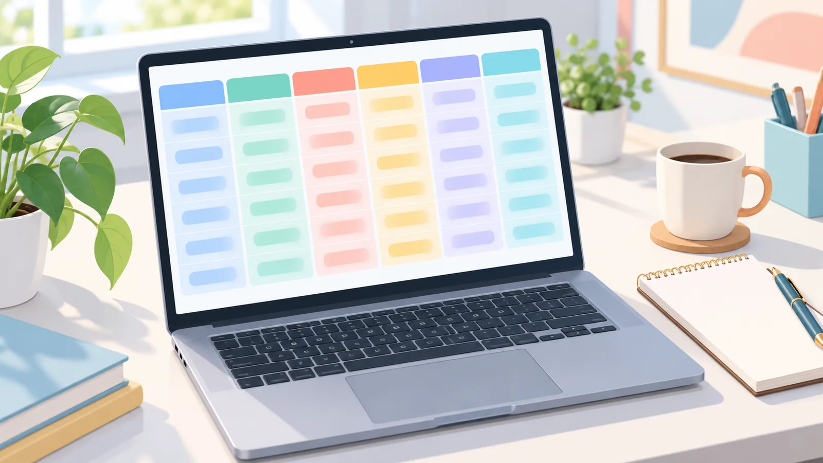 Laptop showing a comparison table of lender types