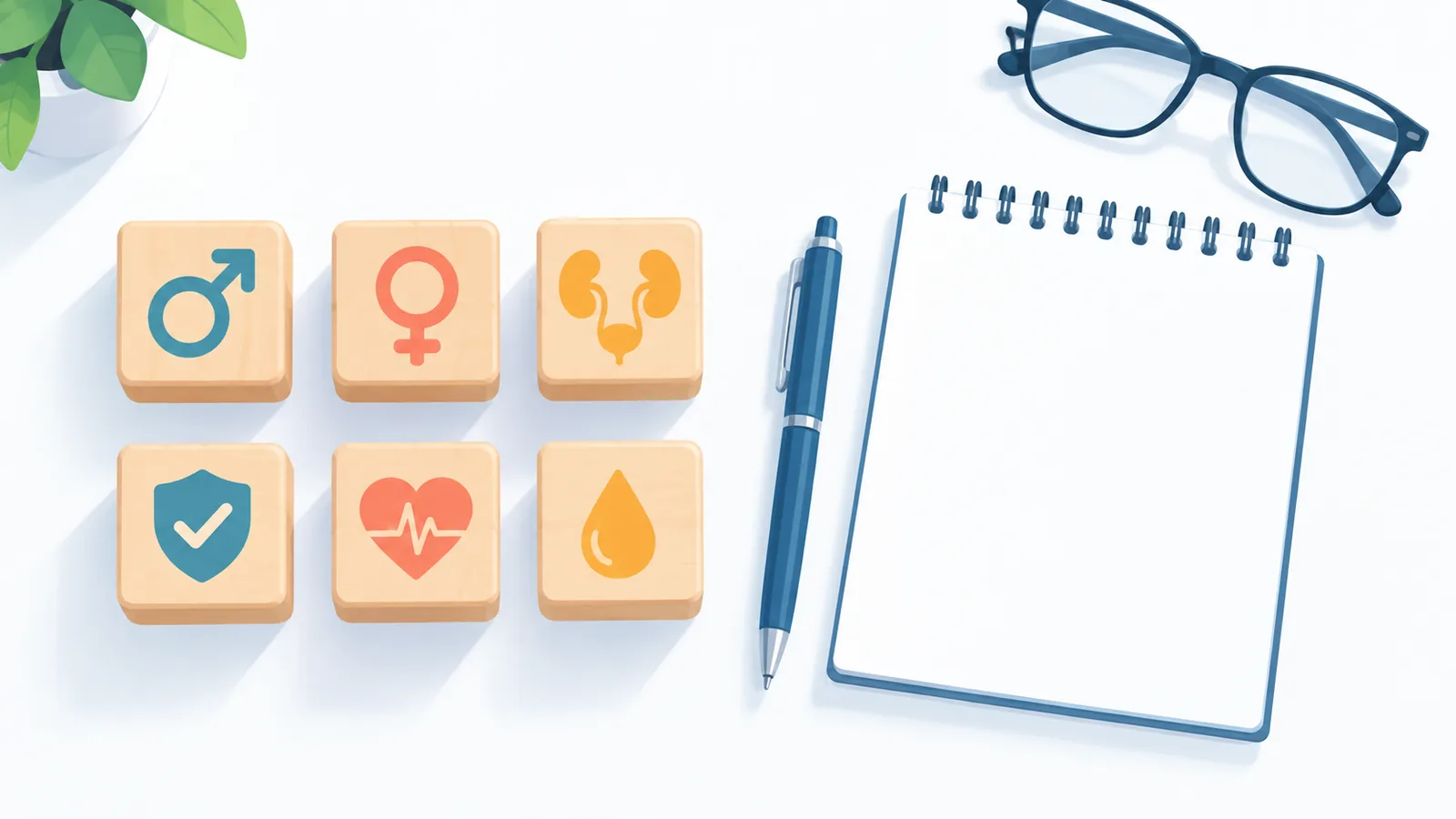 Desk setup representing a side-by-side comparison of prostate procedures