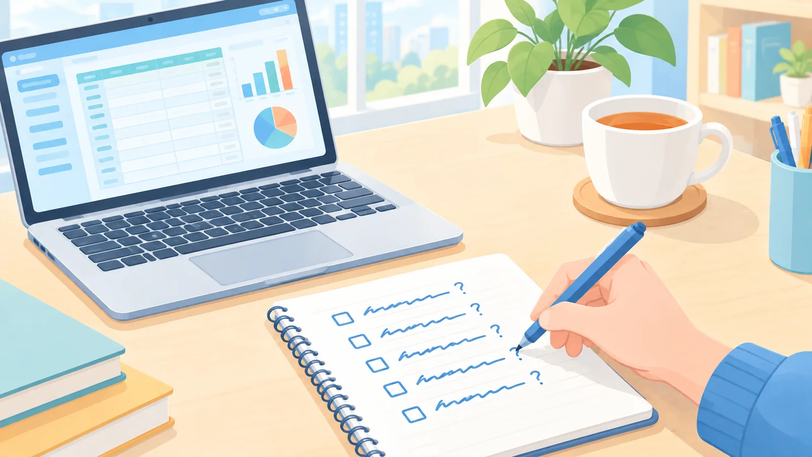 Person reviewing a financial statement to understand calculation limits