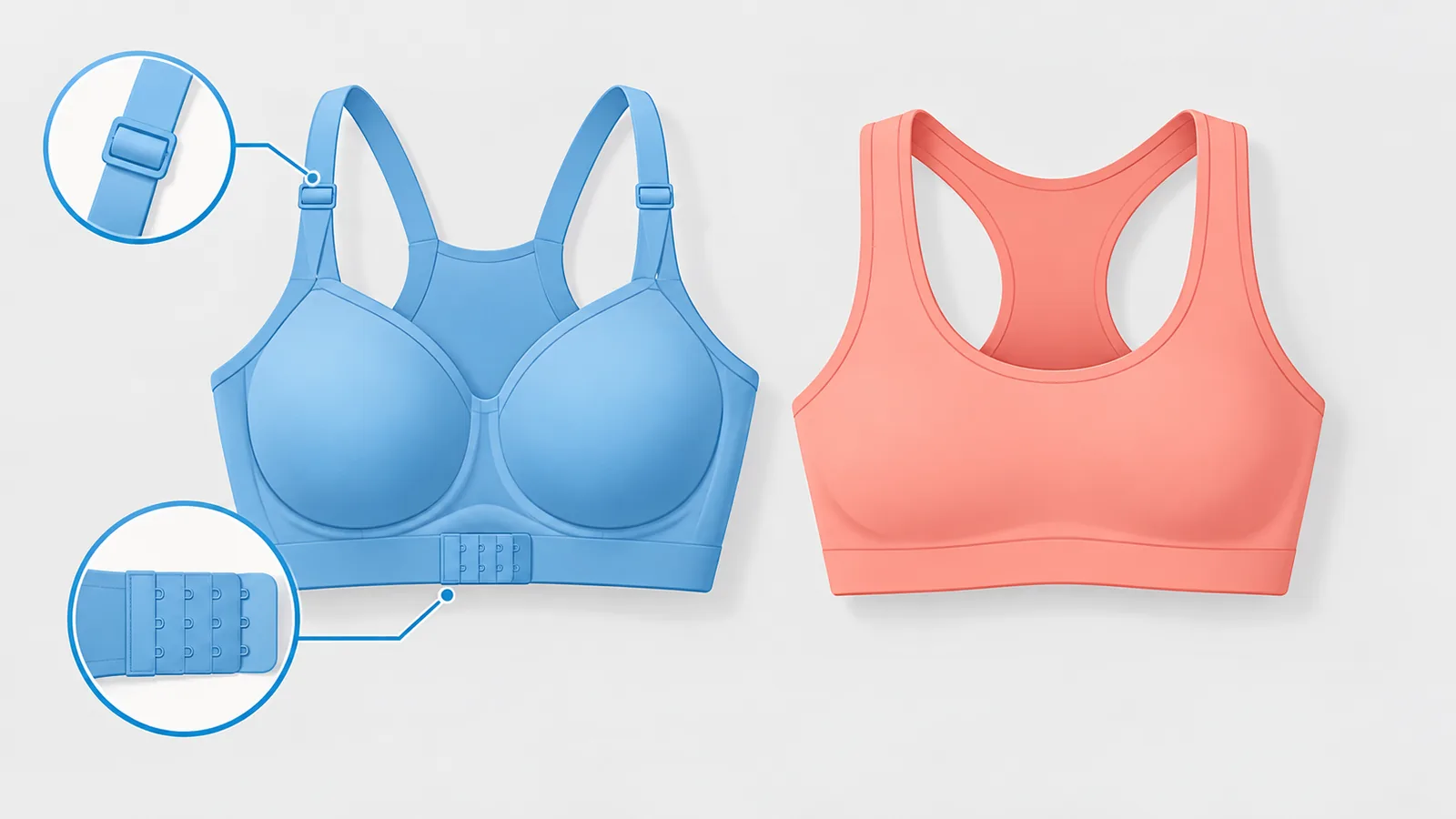 Woman jogging on a park path in a supportive sports bra