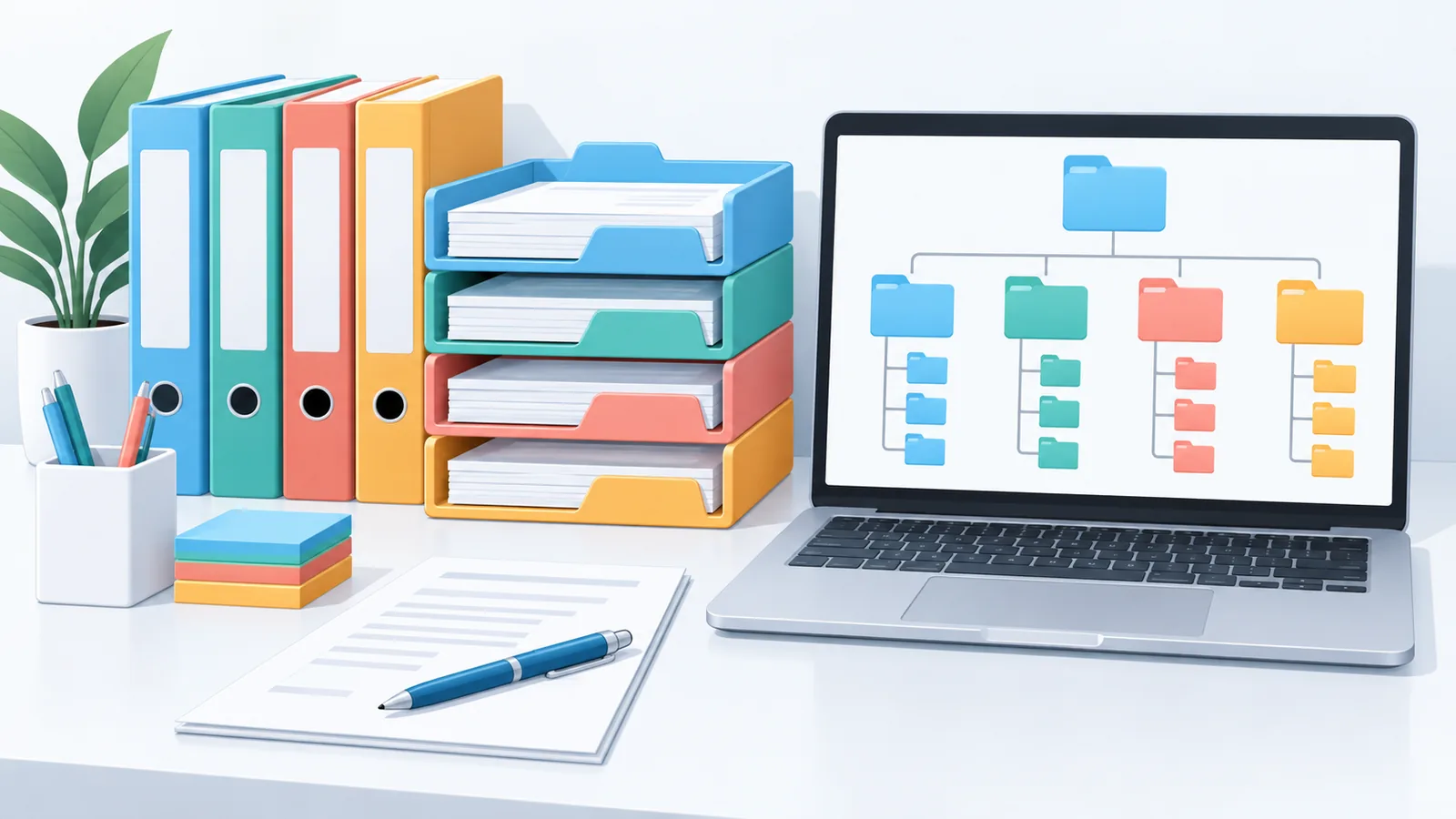 Organized legal folders and records ready for due diligence