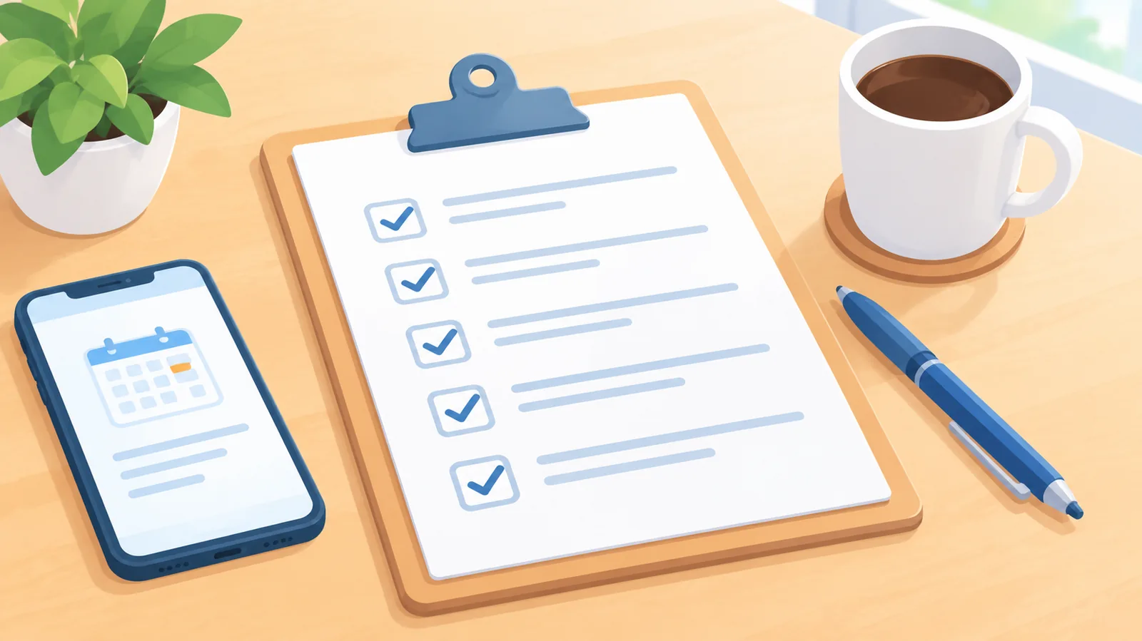 Checklist on a clipboard for choosing a tax professional