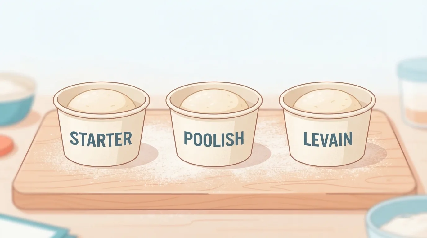 Tres porciones de masa idénticas etiquetadas para comparar una variable