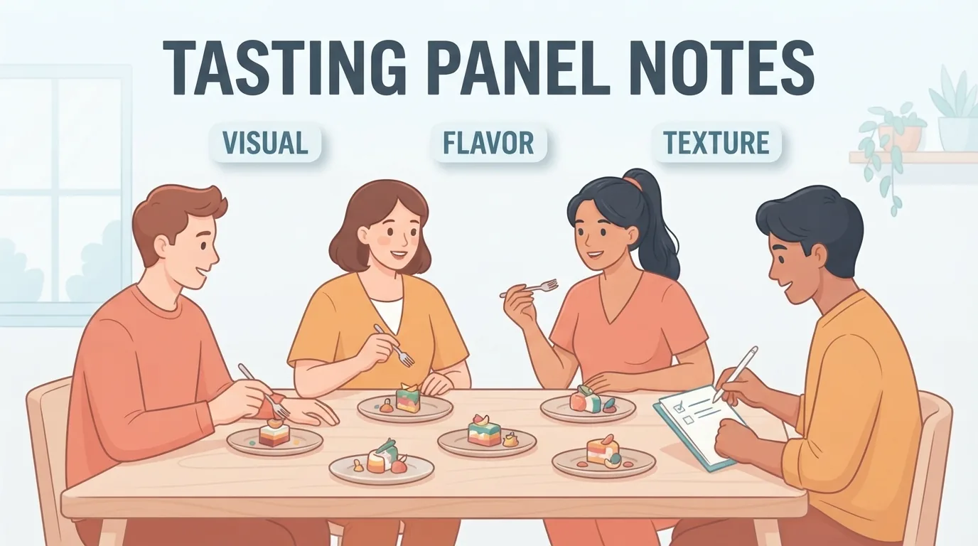 Amigos catando un plato mientras una persona toma notas