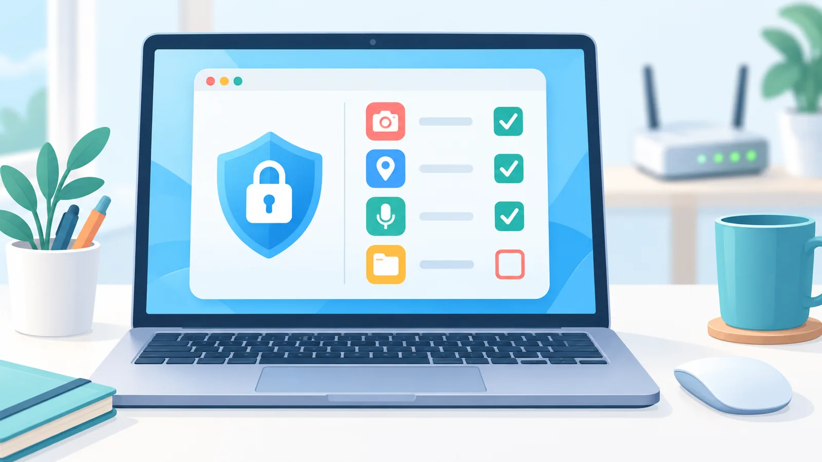 Ajustes de privacidad del sistema con permisos de aplicaciones