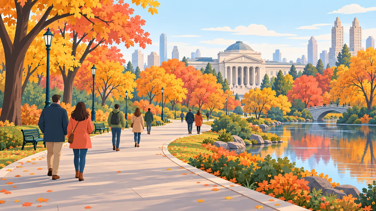 Paseo por Central Park entre dos visitas a museos