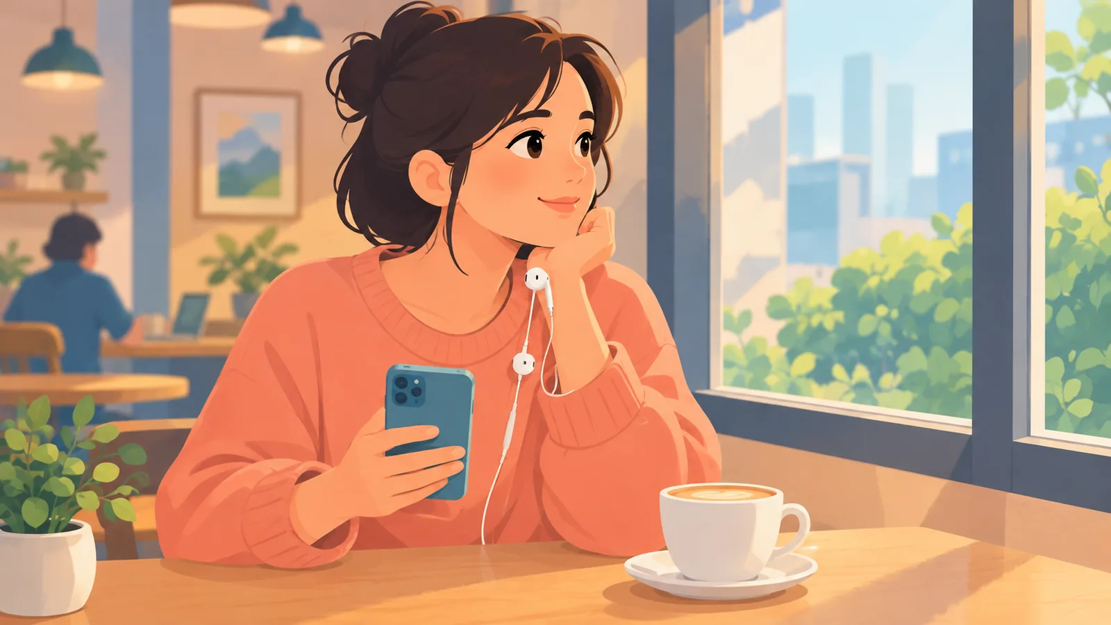 Mujer en videollamada con su pareja a distancia