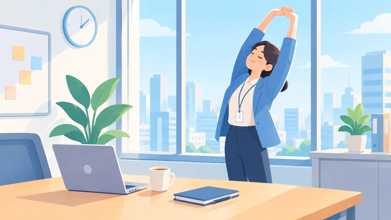 Lista manuscrita con tres tareas clave destacadas junto a un portátil