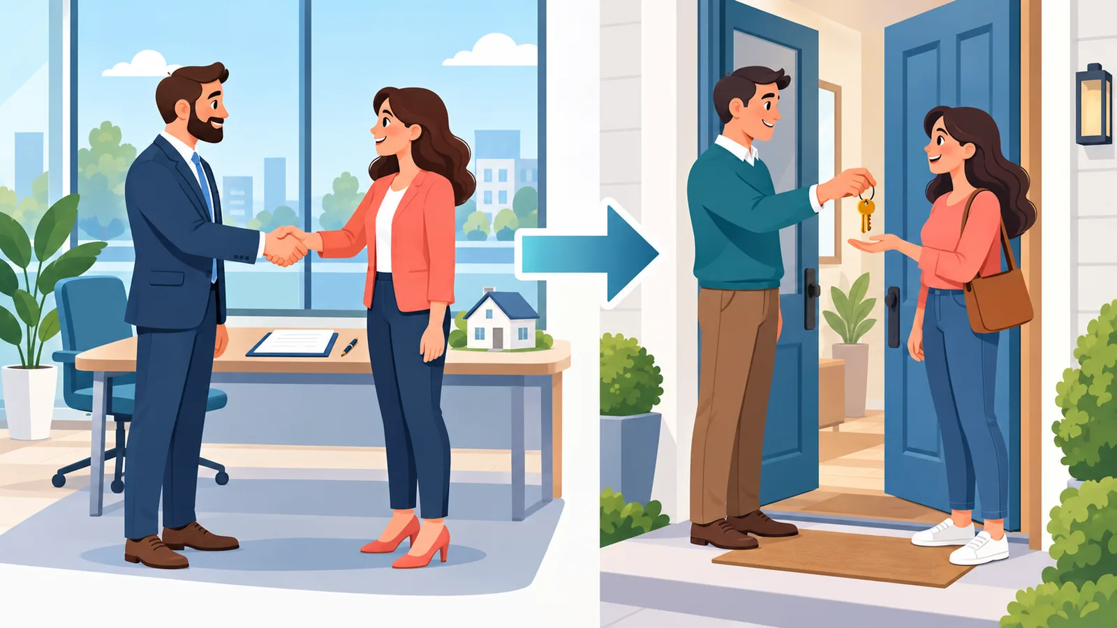 Comparación entre alquilar con agencia inmobiliaria y con propietario particular