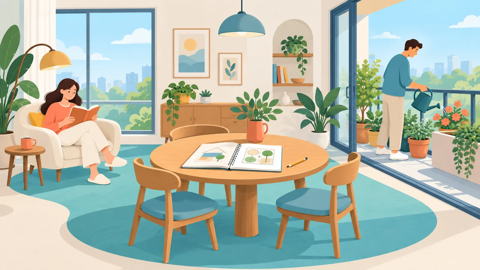 Dos personas con aficiones propias y un proyecto común en casa