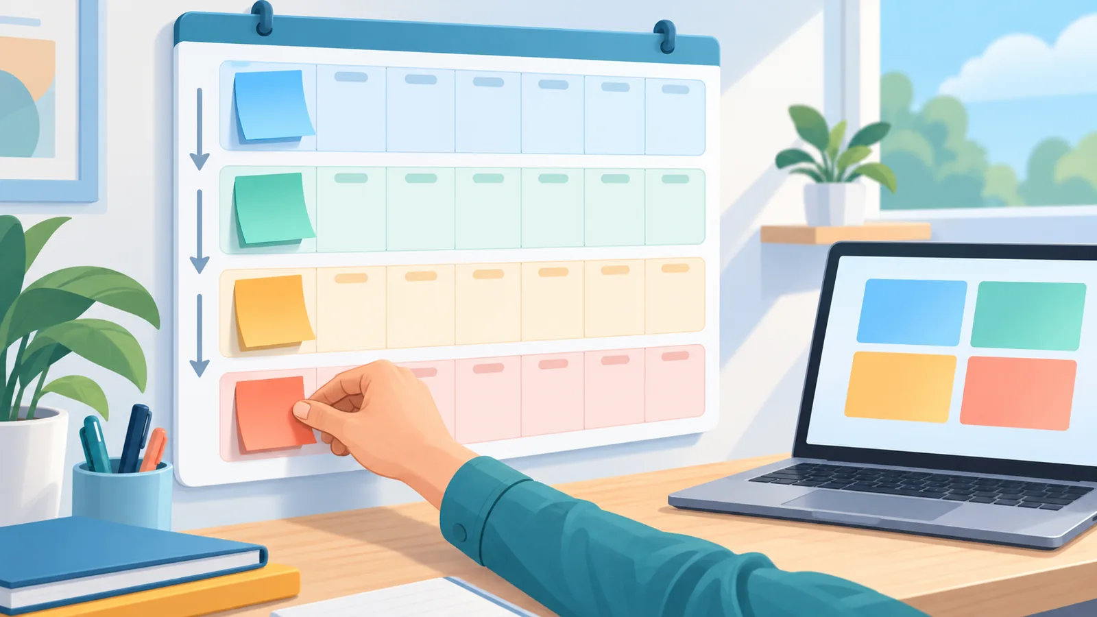Calendario con plan de cuatro semanas para empezar