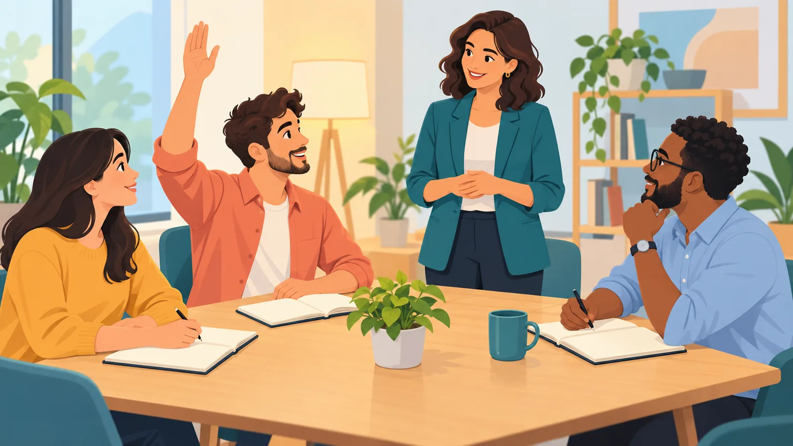 Emprendedores resolviendo dudas en un taller sobre rondas de inversión