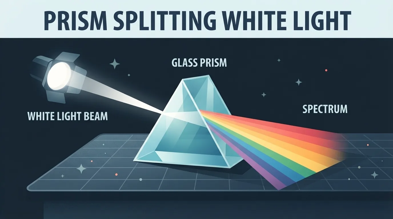 Prisma na naghahati ng liwanag sa spectrum