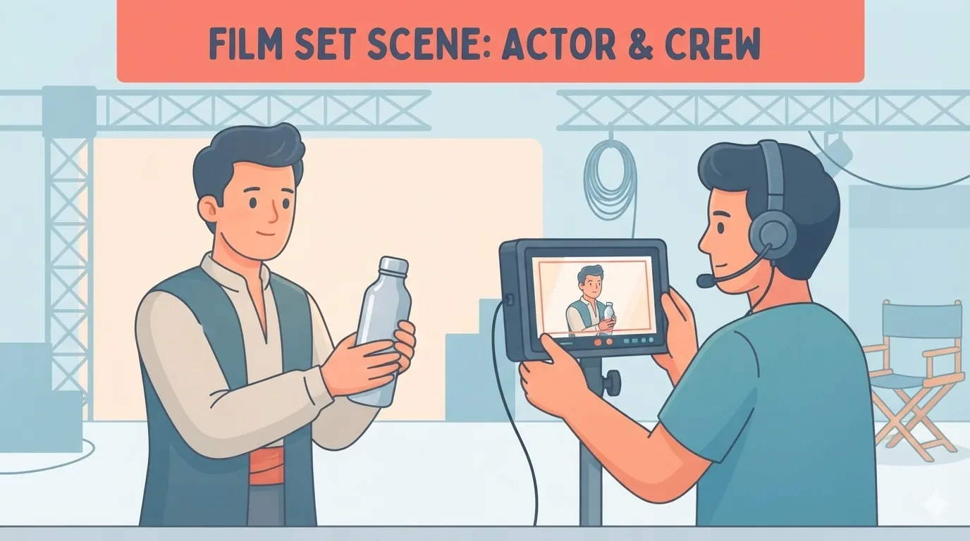 Eksena sa set na may product placement ng inumin