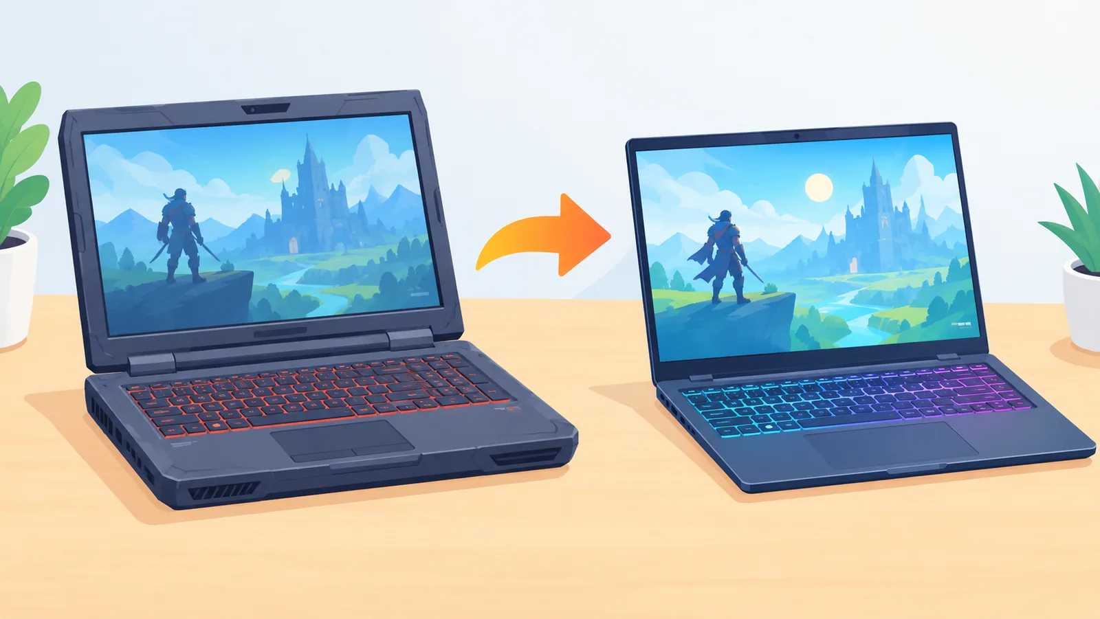 Paghahambing ng lumang at bagong gaming laptop