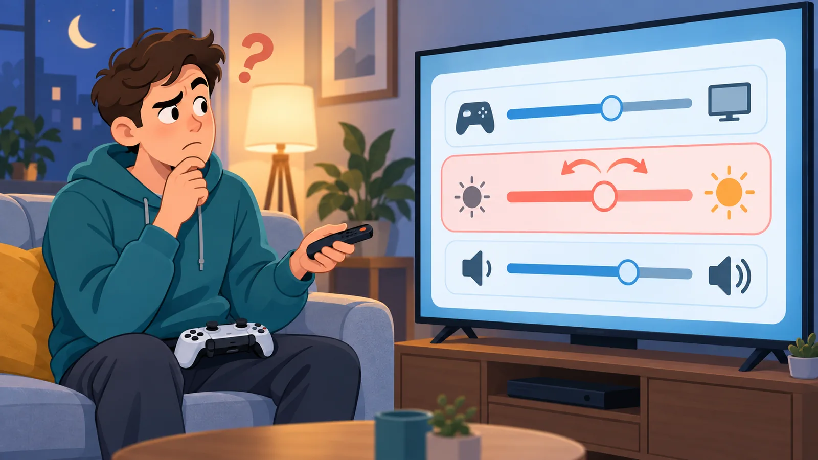 Manlalarong nagche-check ng settings para ayusin ang problema