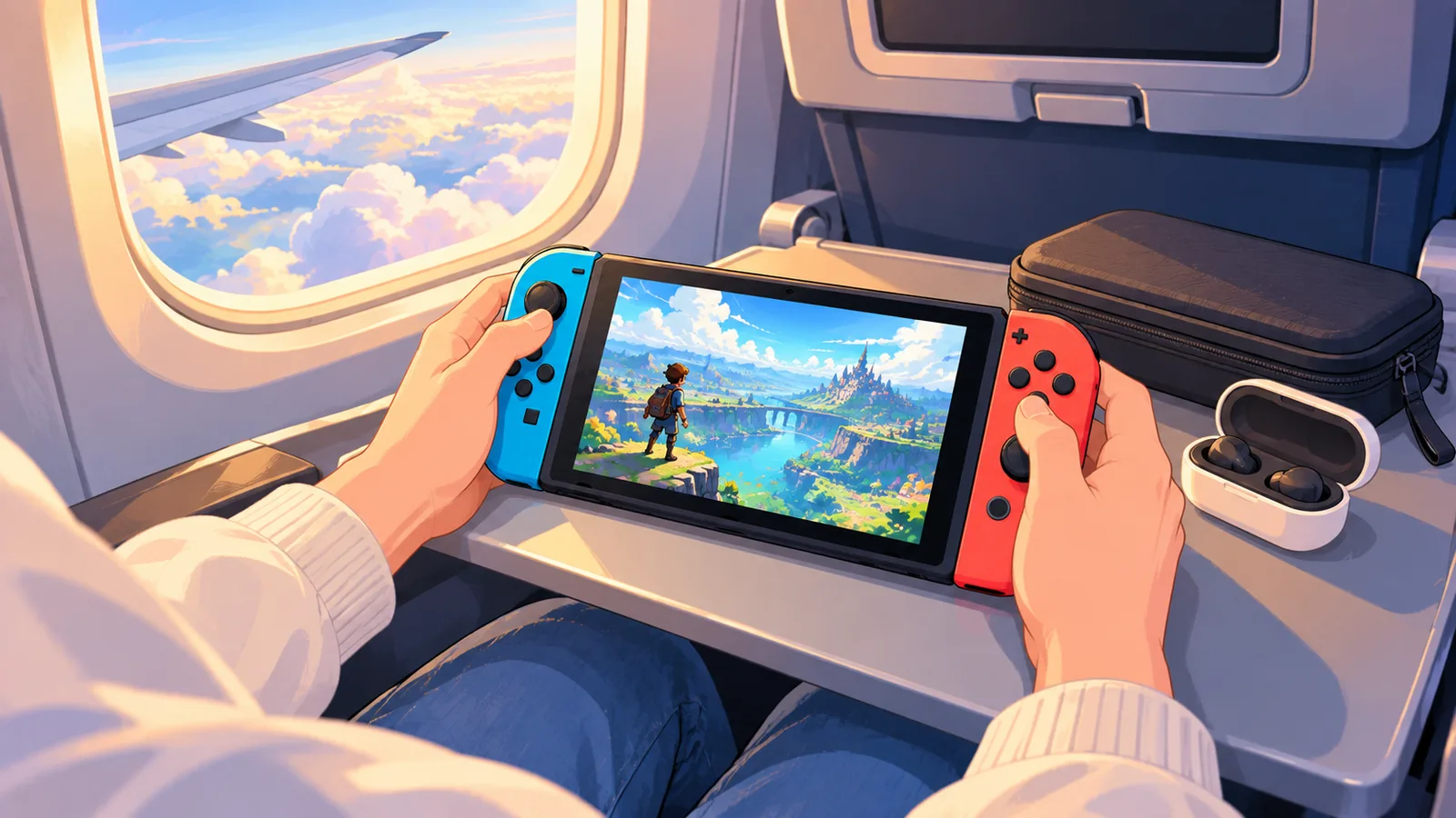 Handheld na gamit sa biyahe sa bus o eroplano