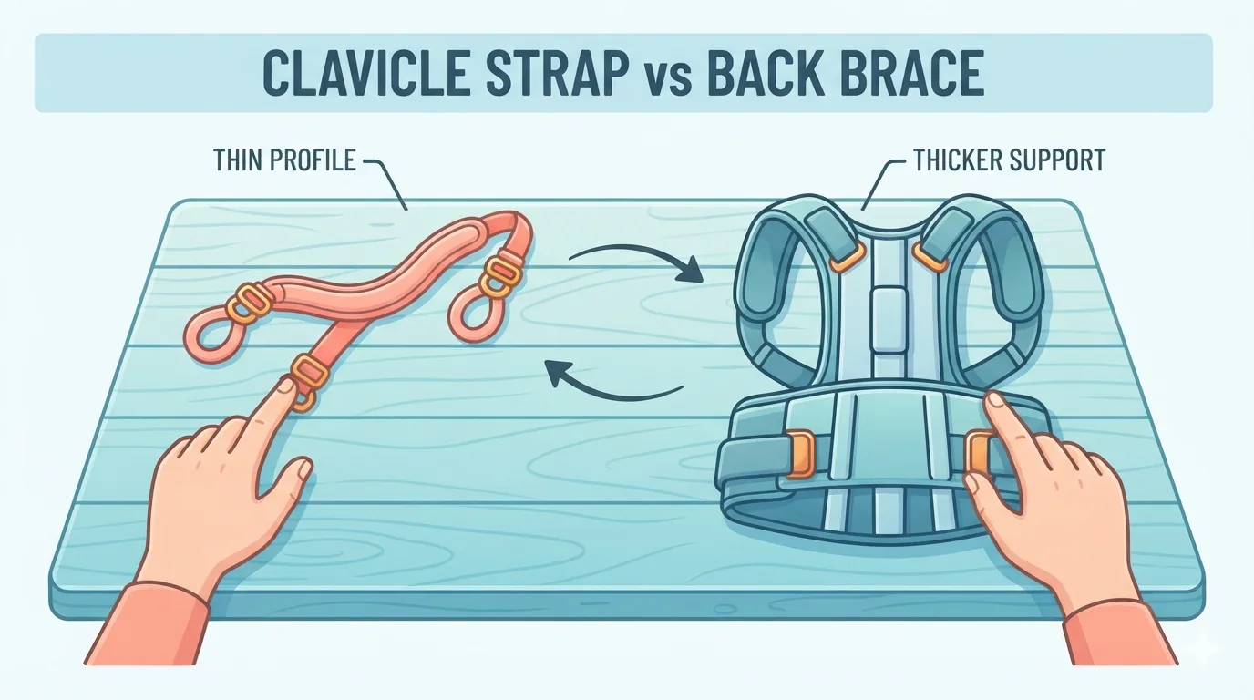 Paghahambing ng manipis na strap at makapal na back brace