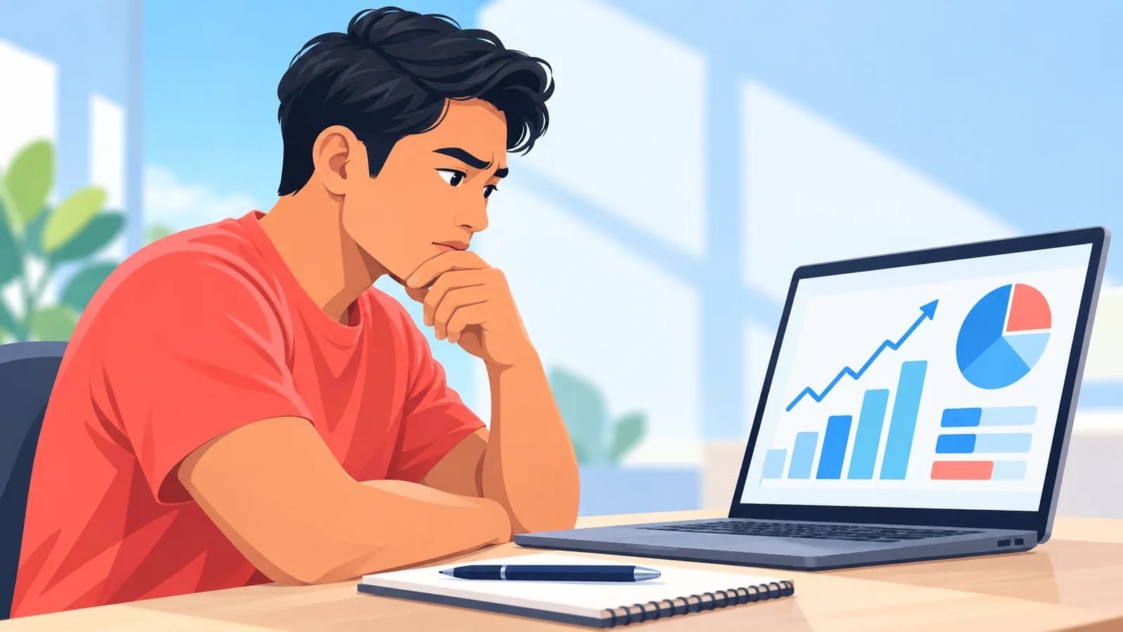 Mamumuhunang Pilipino na nag-aaral ng impormasyon tungkol sa ETF sa laptop