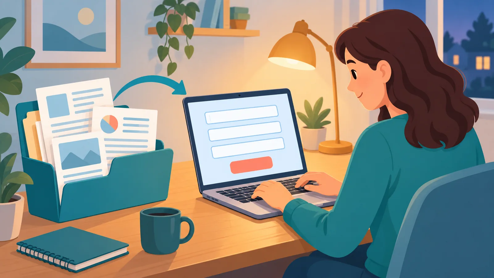 Taong nag-aapply online nang ligtas