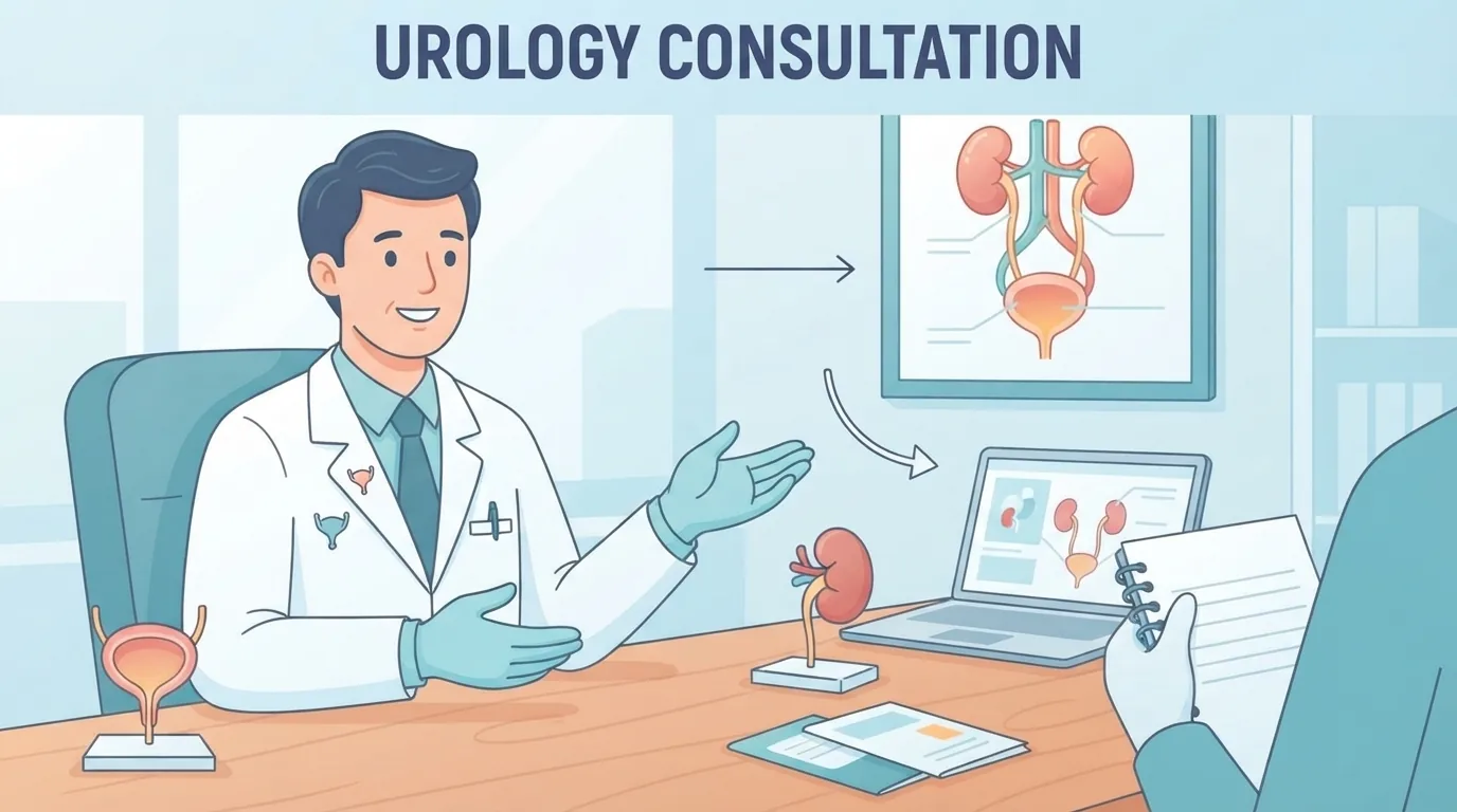 Urologist na sumasagot sa mga tanong ng pasyente