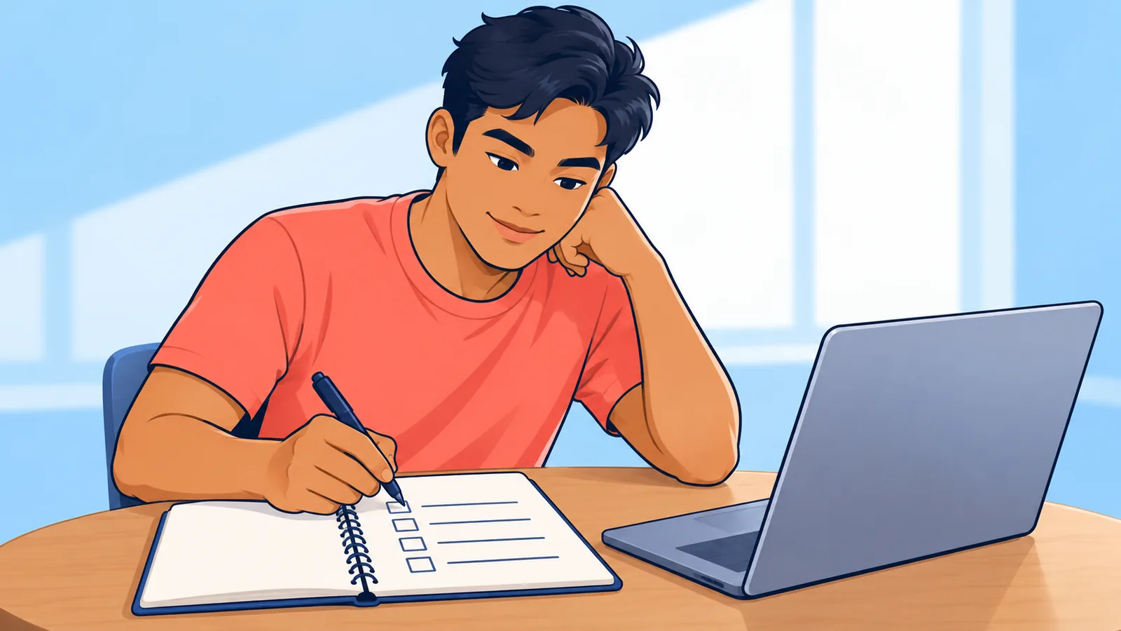Taong naghahanda at nagsusuri ng checklist bago umupa ng apartment