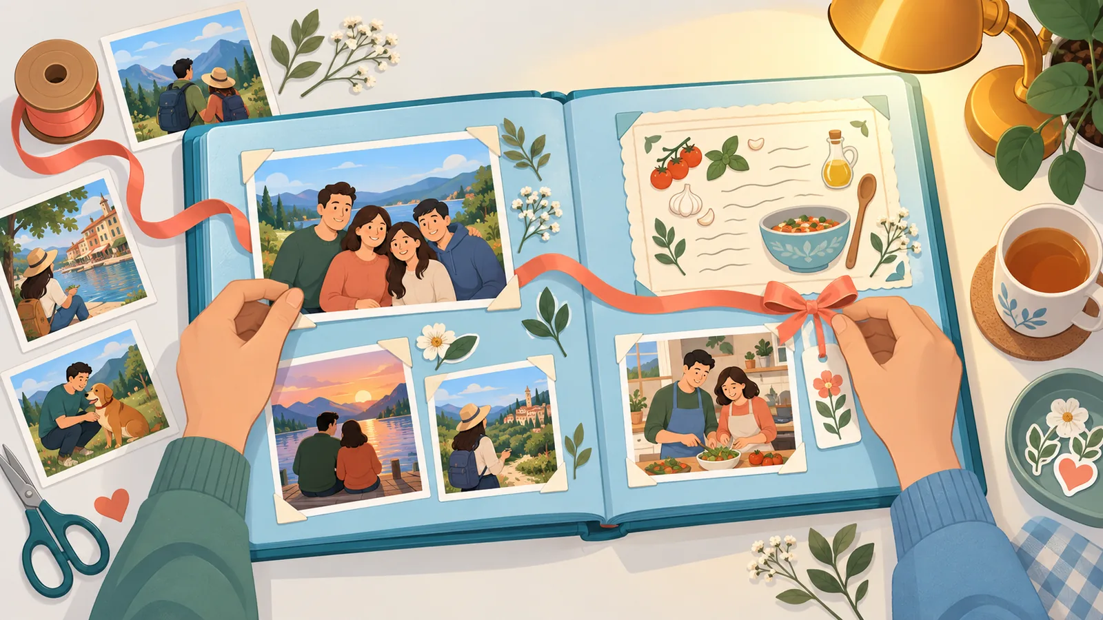 Paggawa ng scrapbook bilang regalong gawa sa bahay