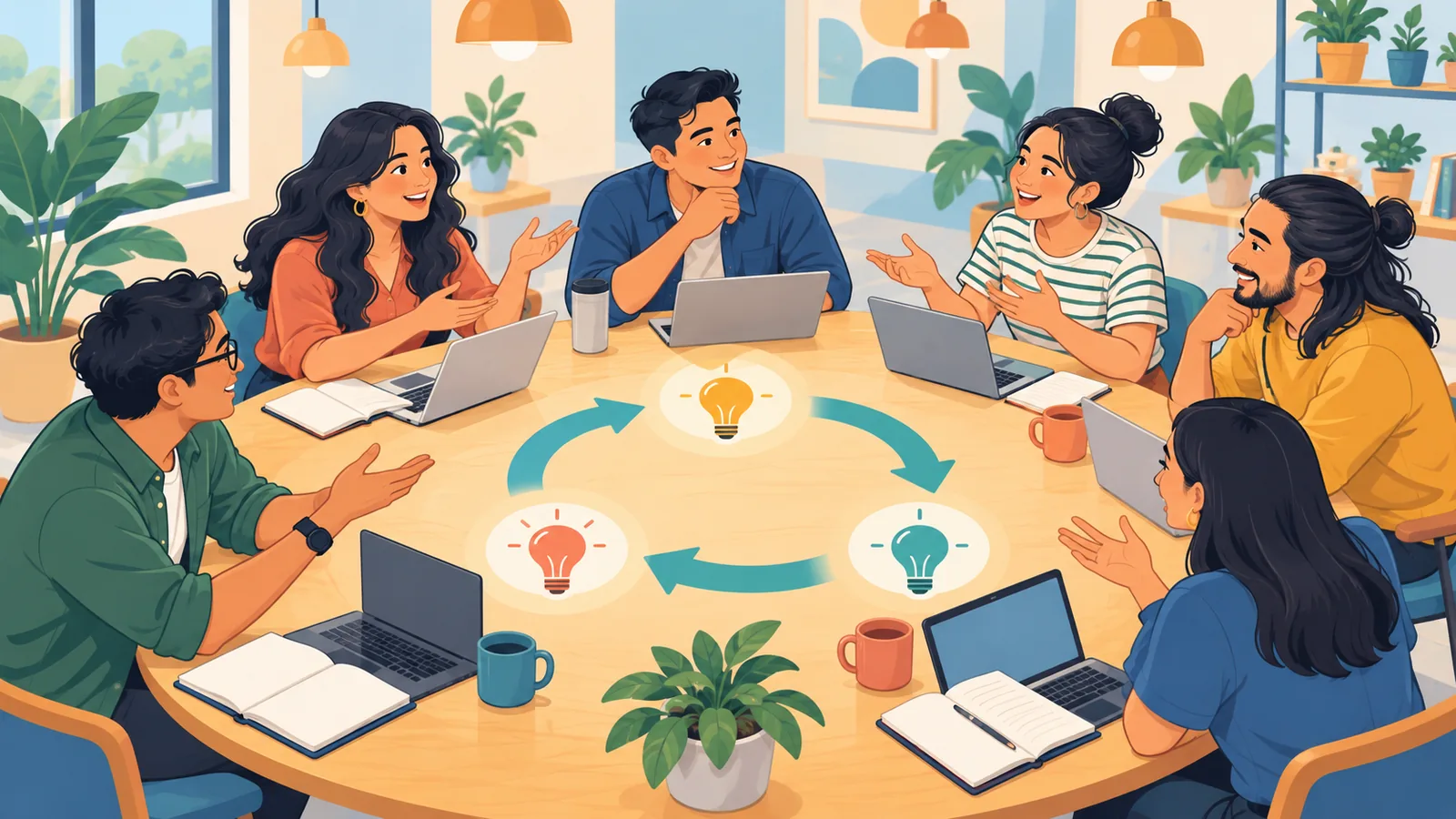 Mga founder na nag-uusap sa isang community meetup