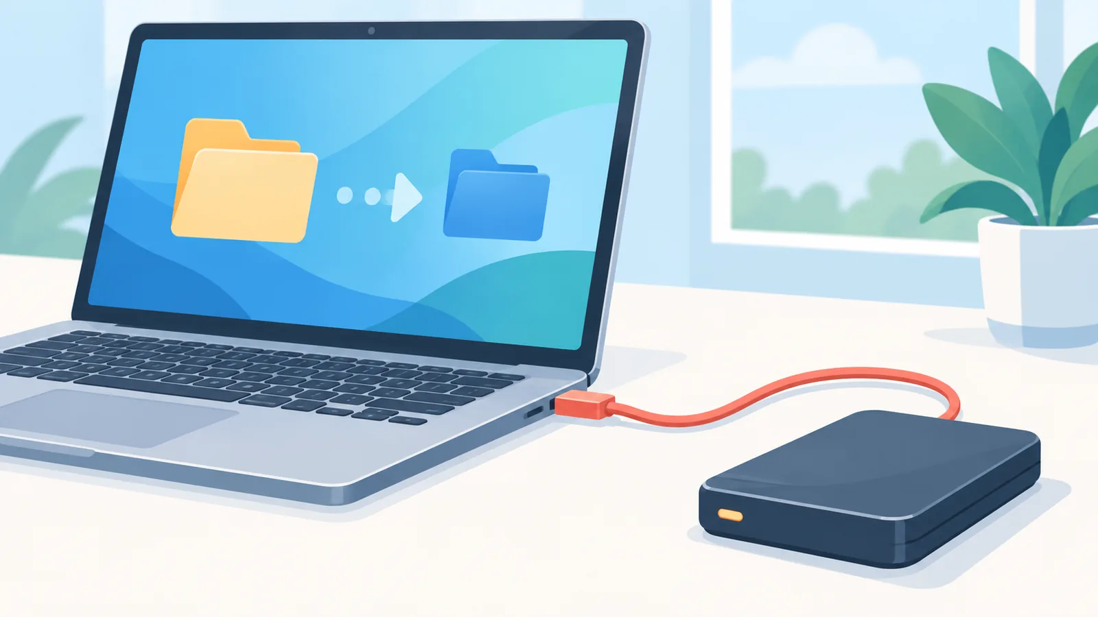 External hard drive katabi ng laptop