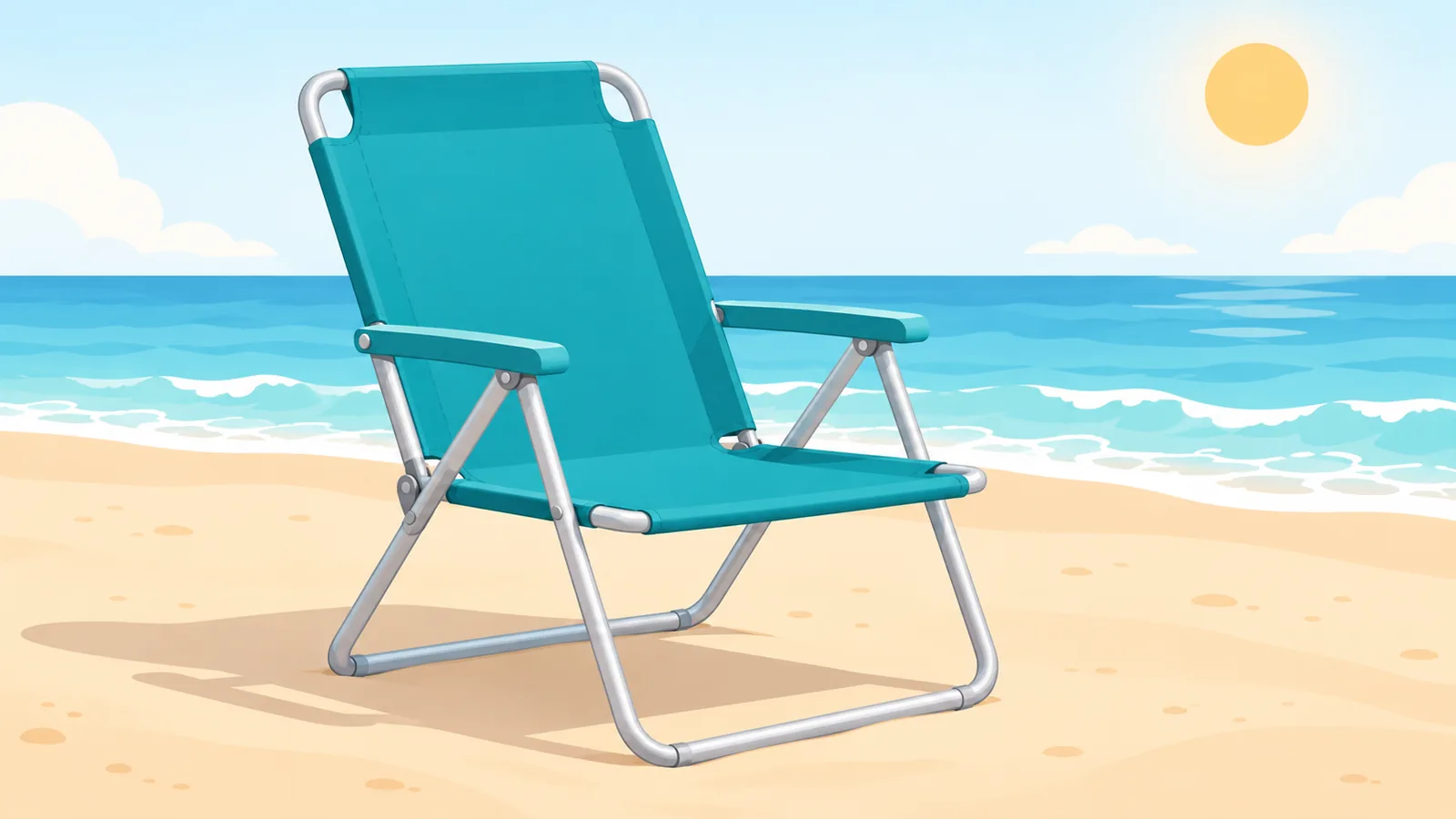 Simpleng murang beach chair sa tabing-dagat