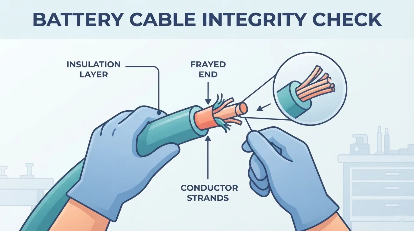 Inspection de l’état d’un câble de batterie