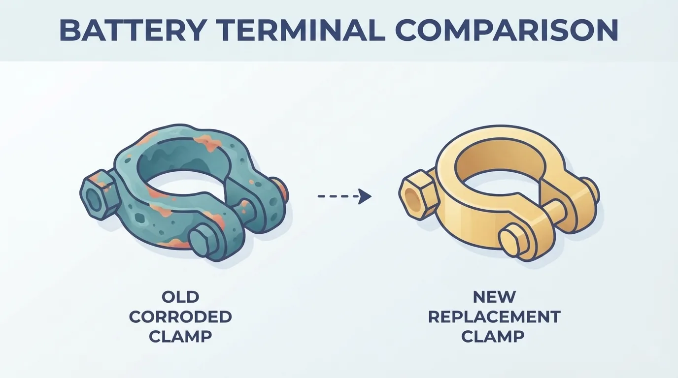 Comparaison entre une ancienne cosse et une cosse neuve