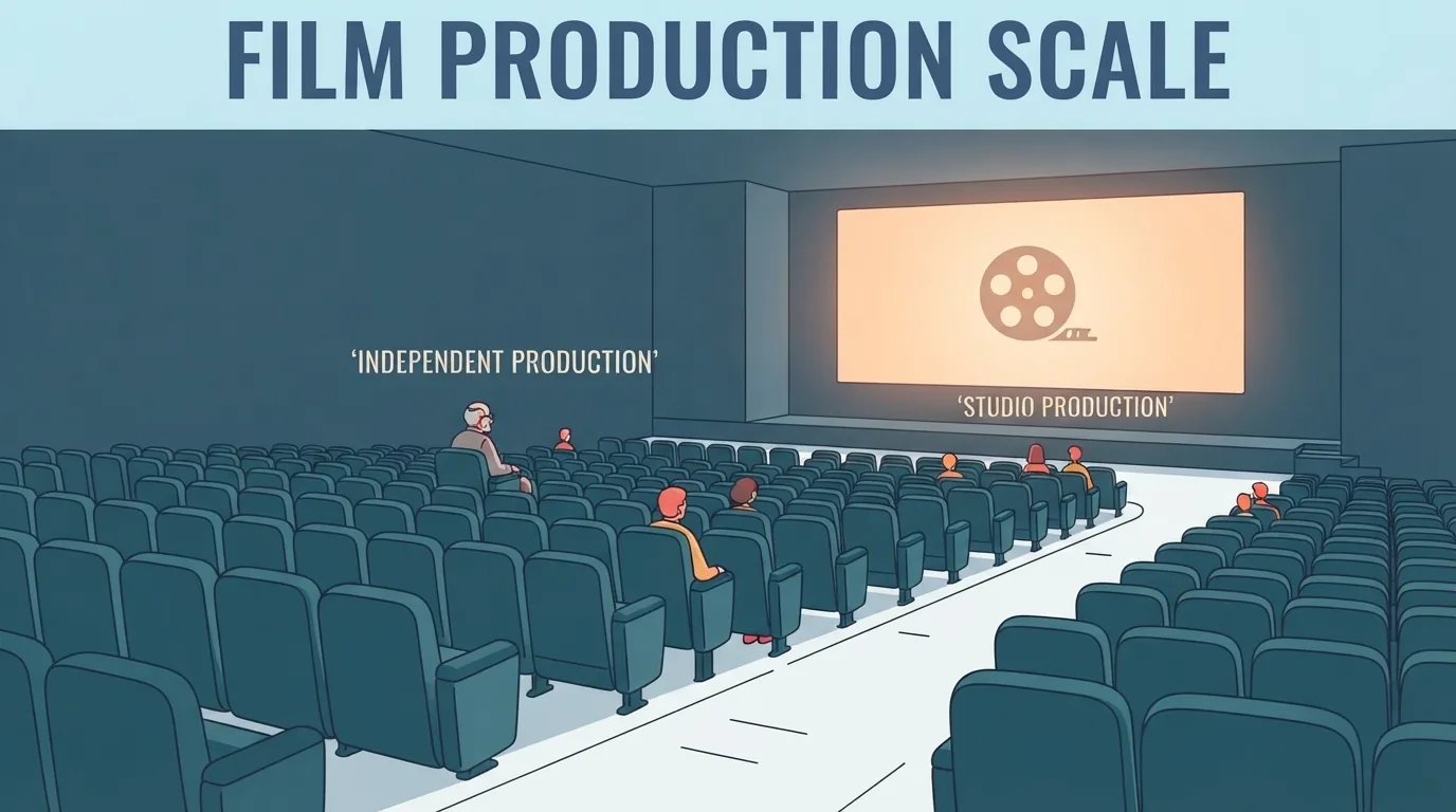 Salle de cinéma presque vide pendant une projection