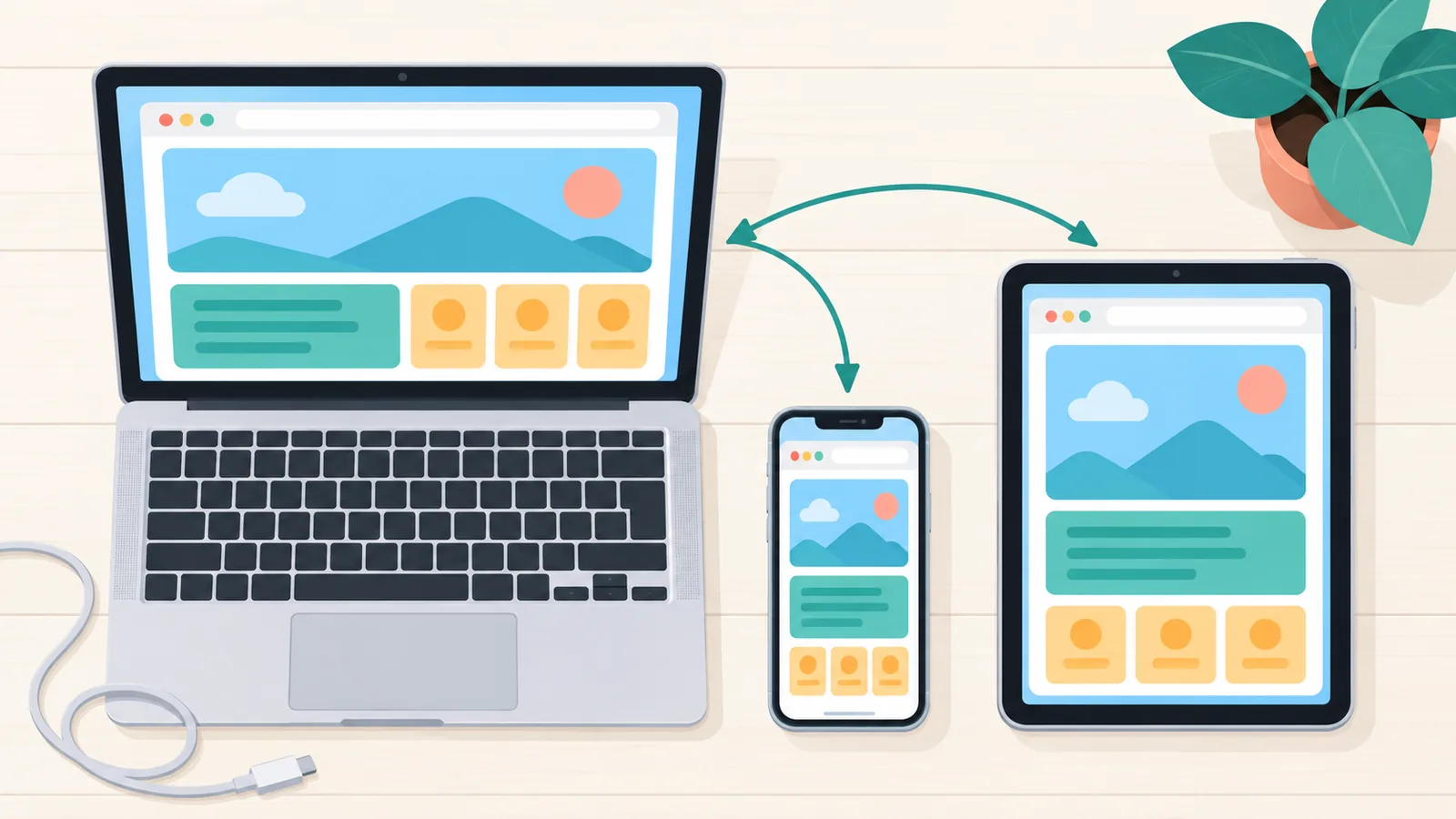Mac, iPhone et iPad côte à côte pour la synchronisation iCloud