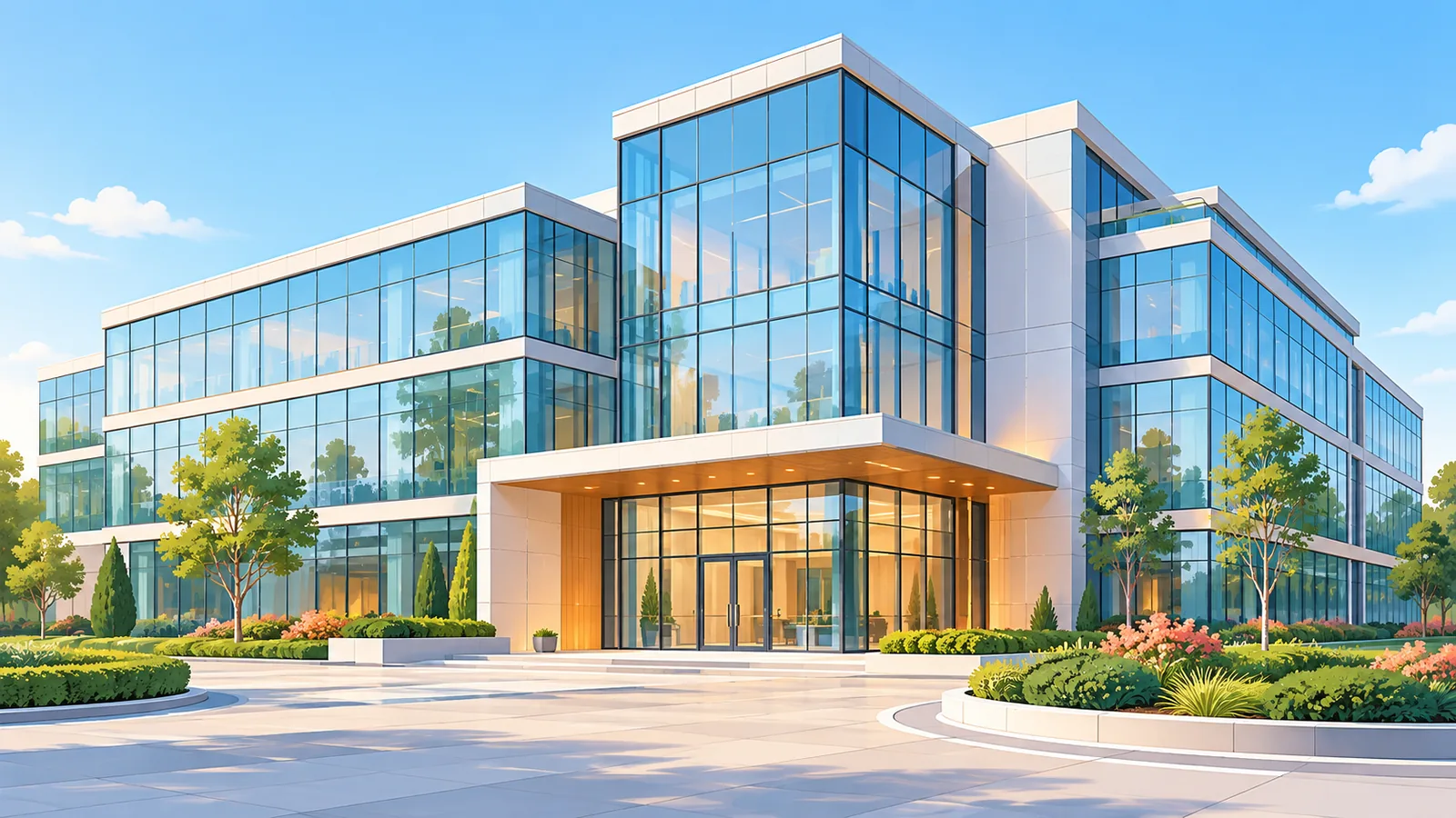 Façade d’un immeuble de bureaux d’une société de gestion d’actifs