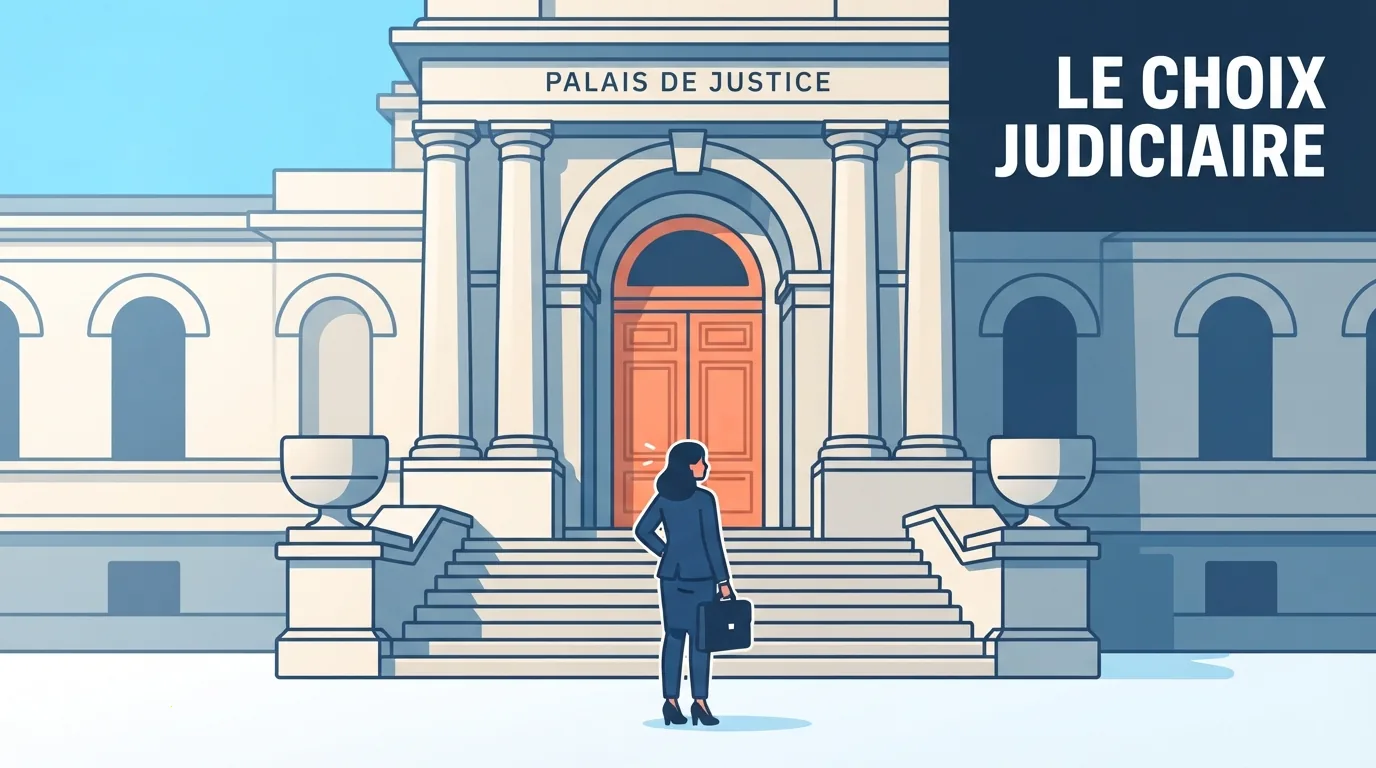 Façade d'un palais de justice français