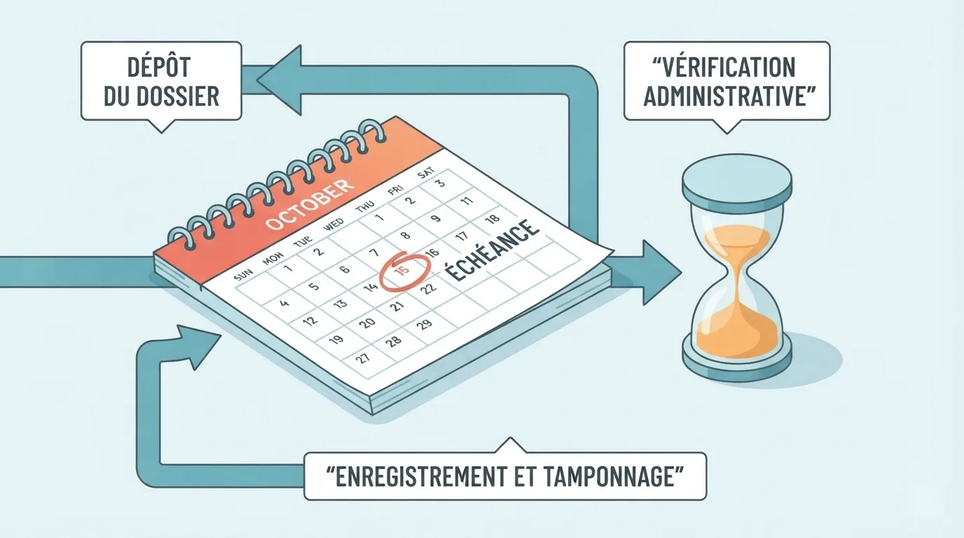 Calendrier avec une échéance entourée