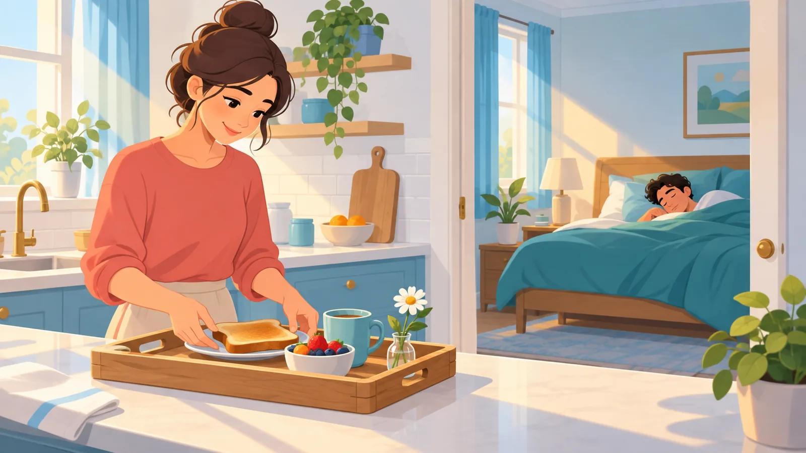 Un geste attentionné au petit matin