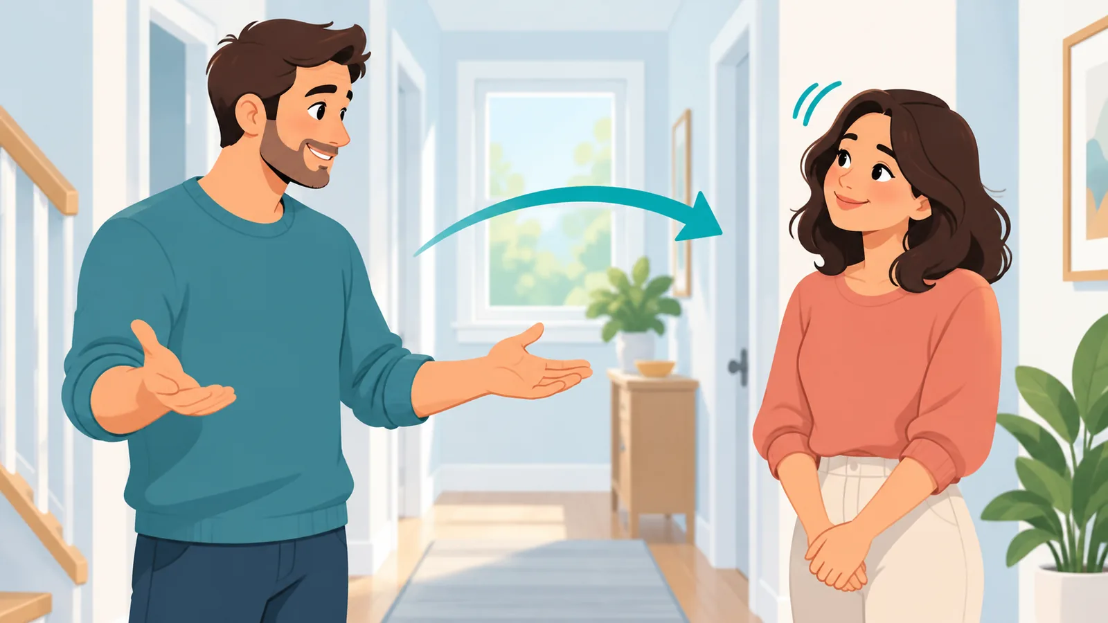 Une personne demande avant un geste d’affection