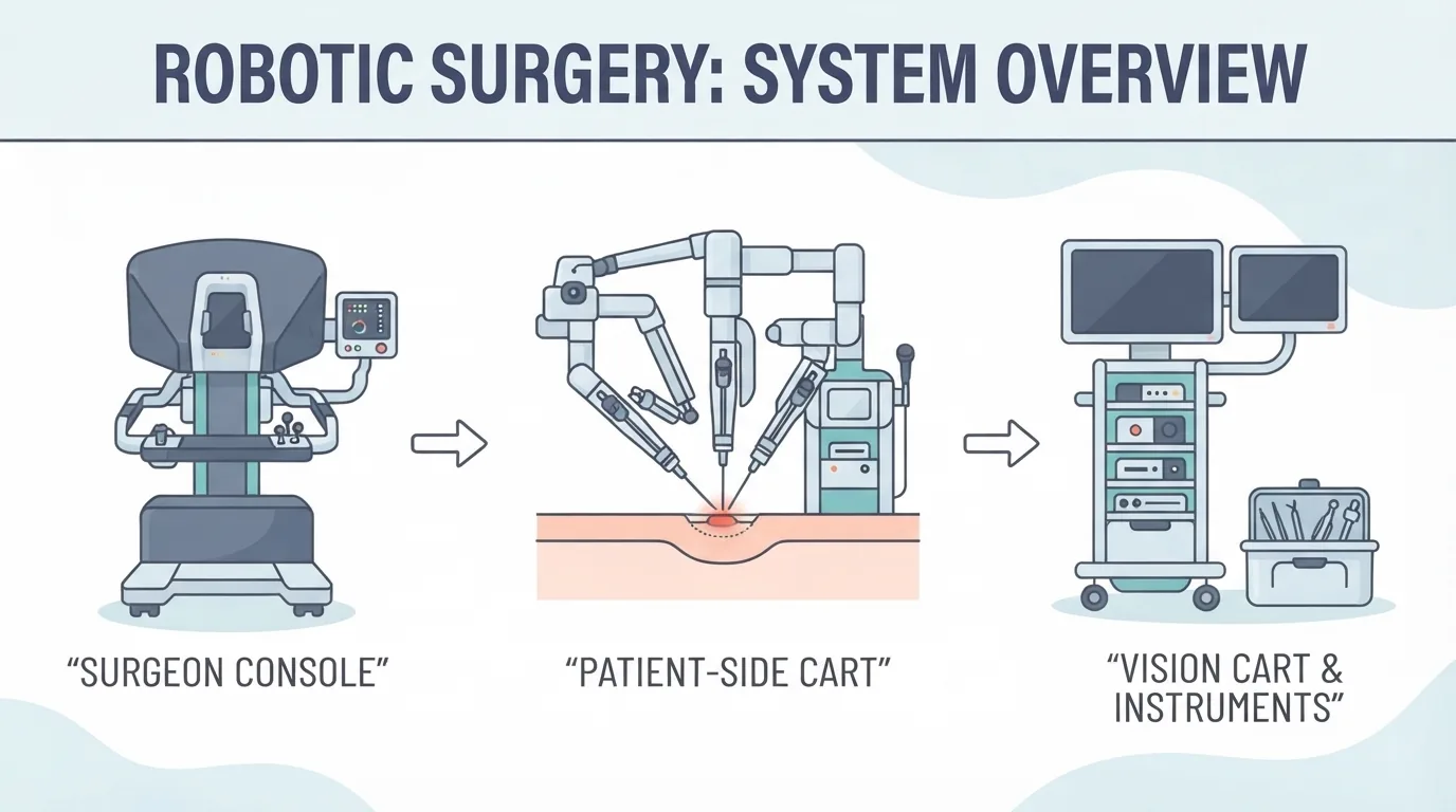 Système chirurgical robotisé dans un bloc opératoire