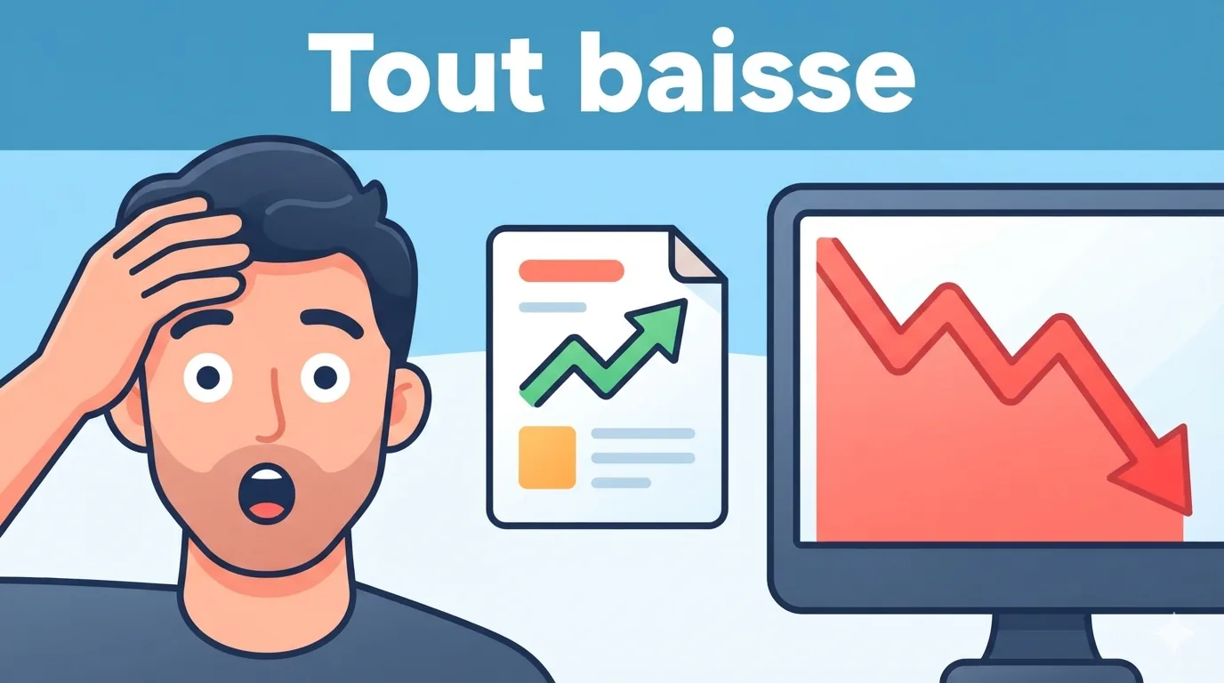 Un investisseur surpris par une baisse du cours malgré une annonce économique apparemment favorable.