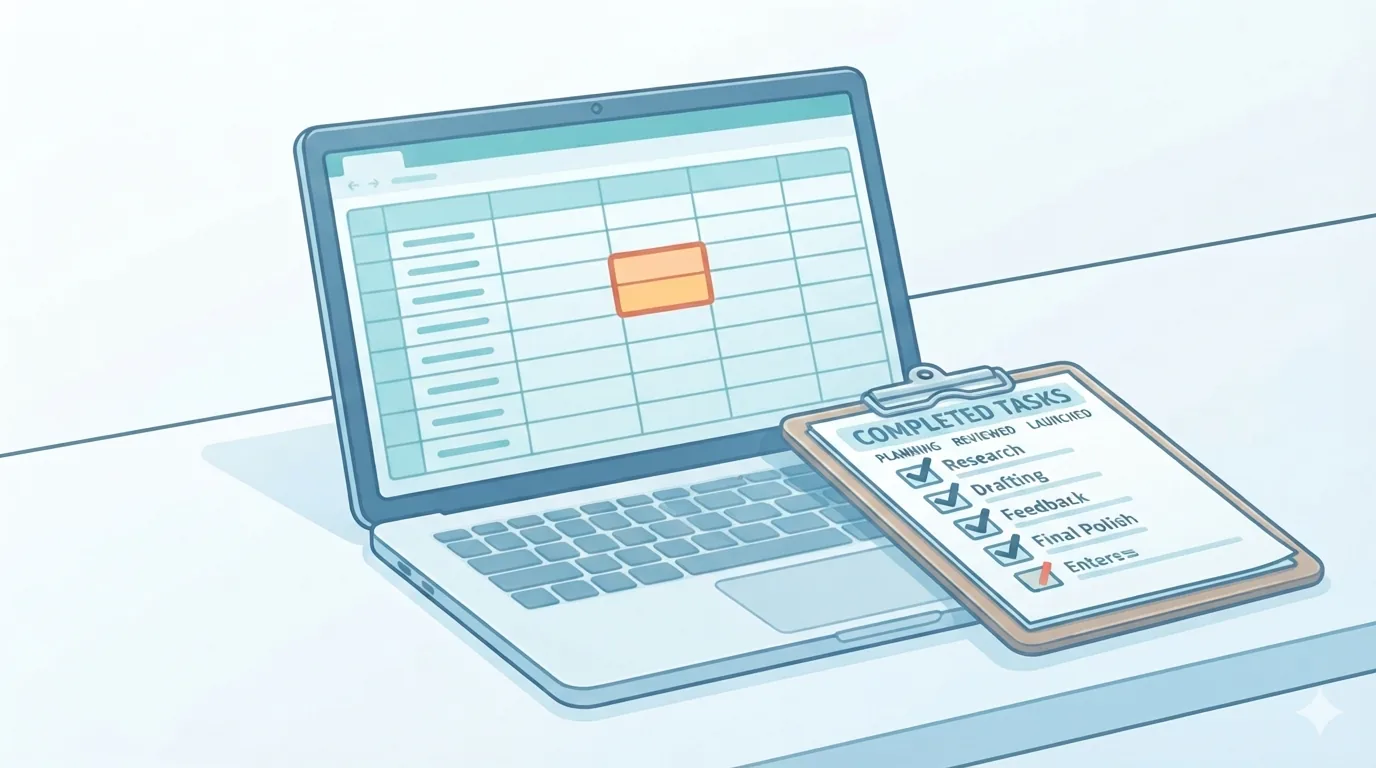 Calculatrice, tableur et pot de pièces évoquant une épargne régulière
