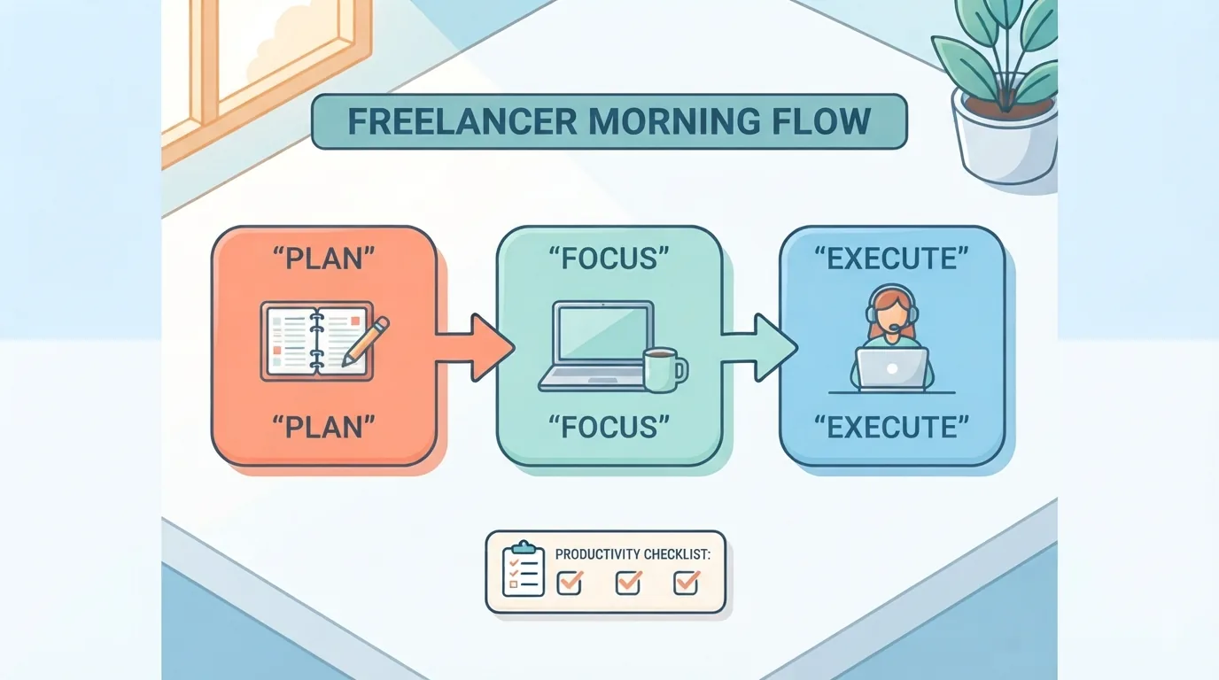 Un freelance travaille sur un dossier client depuis son ordinateur portable
