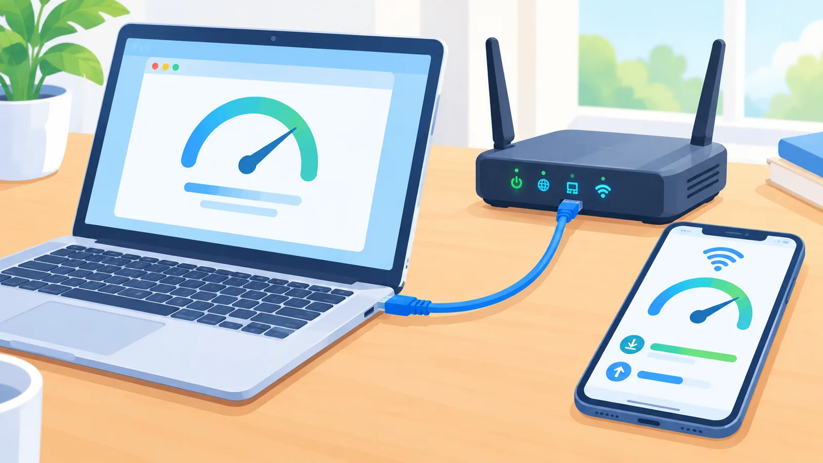 Écran Windows affichant un outil de dépannage réseau en cours d'exécution