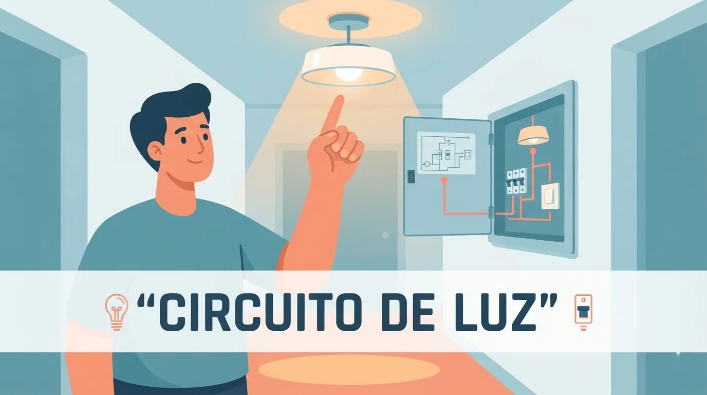 Personne repérant le circuit d’une lampe devant un tableau électrique ouvert