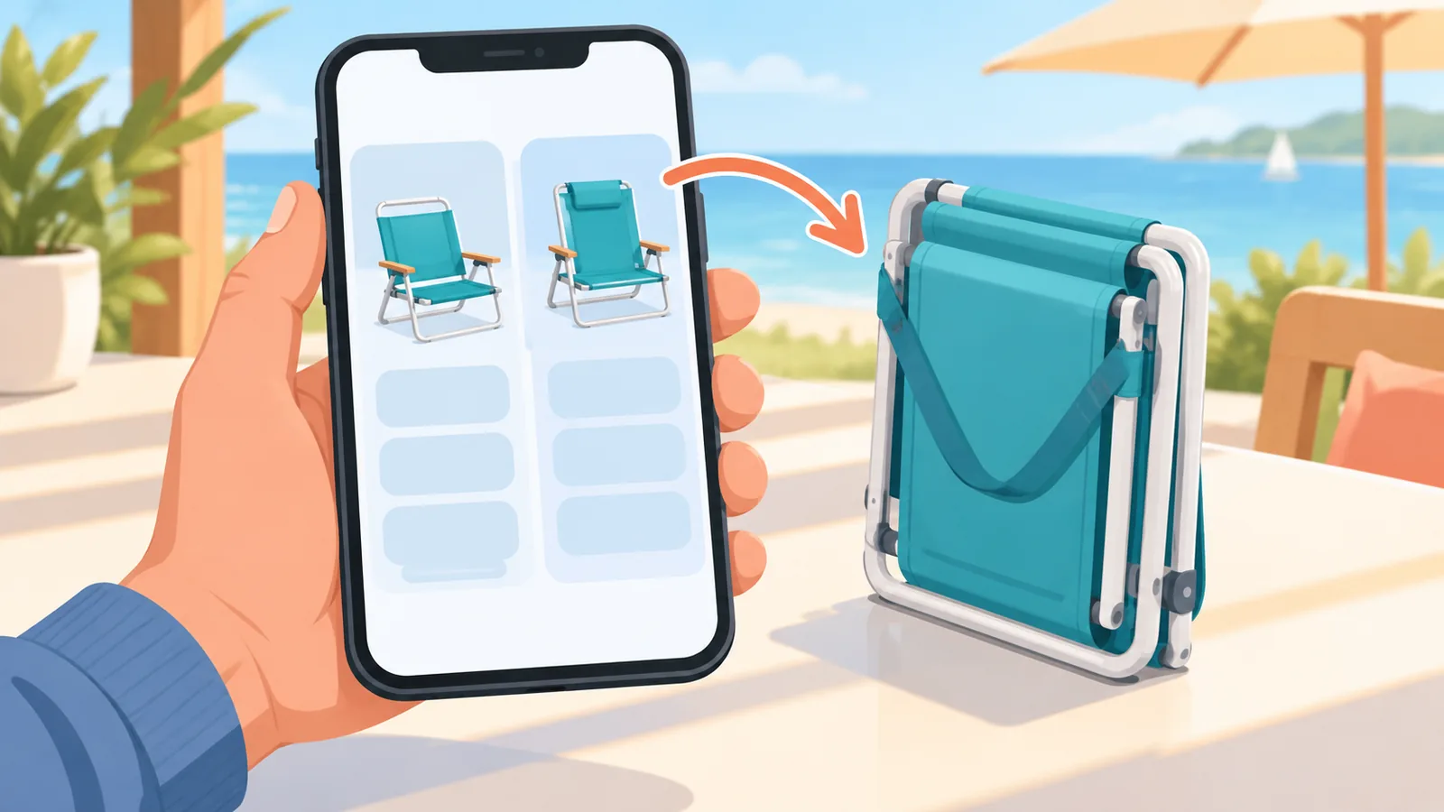 Comparaison de fauteuils de plage avant l’achat