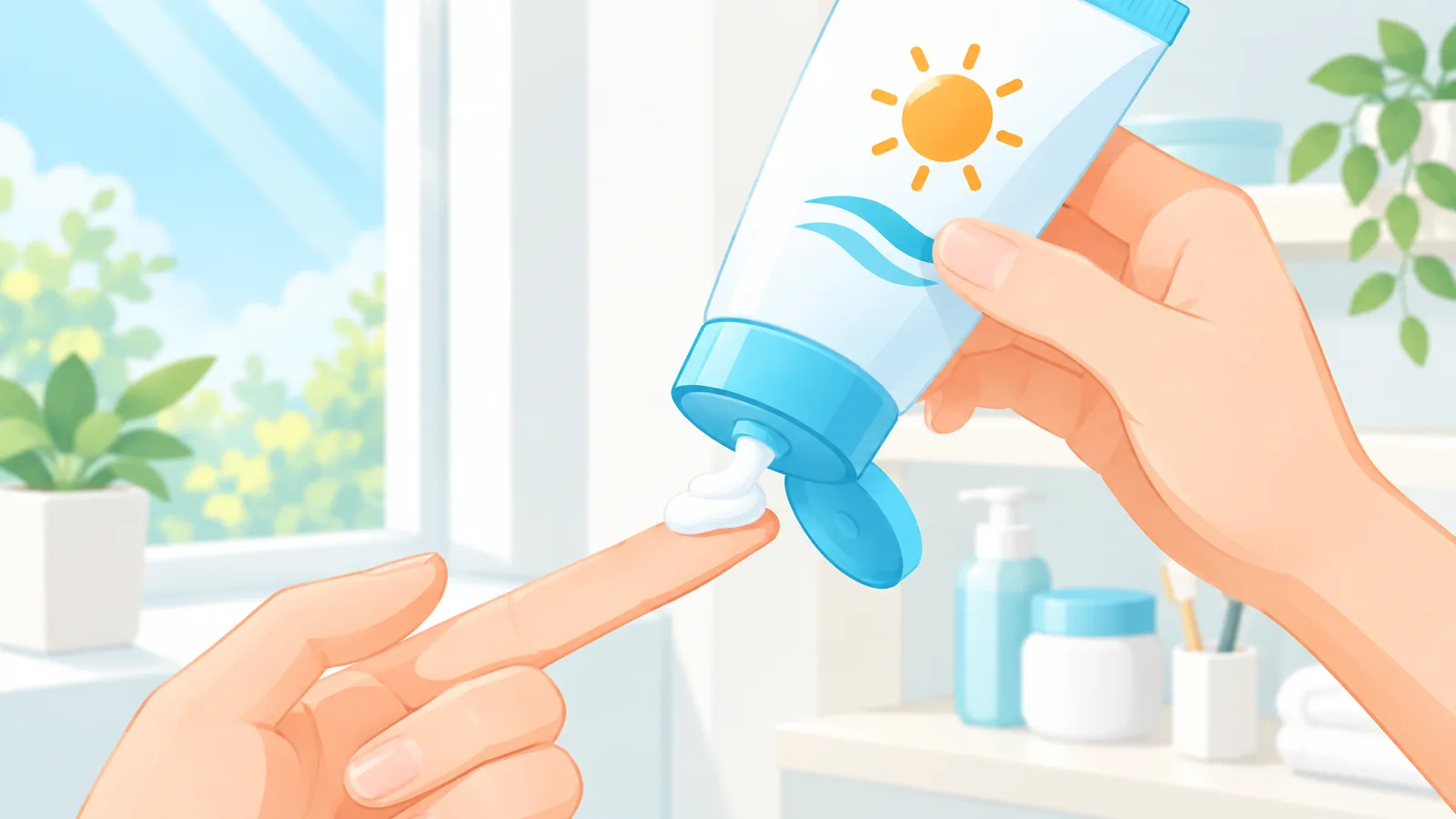 Dua tetes serum keemasan dari pipet kaca ke telapak tangan