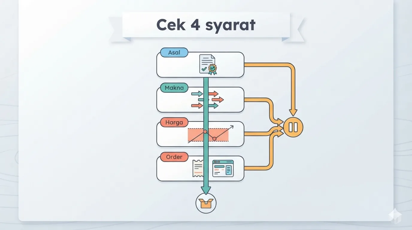 Empat pemeriksaan sebelum masuk posisi; syarat yang belum terpenuhi mengarahkan keputusan untuk menunda transa