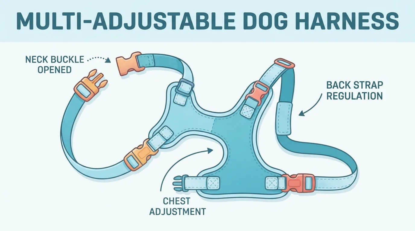 Blue-9 Balance Harness dengan gesper leher