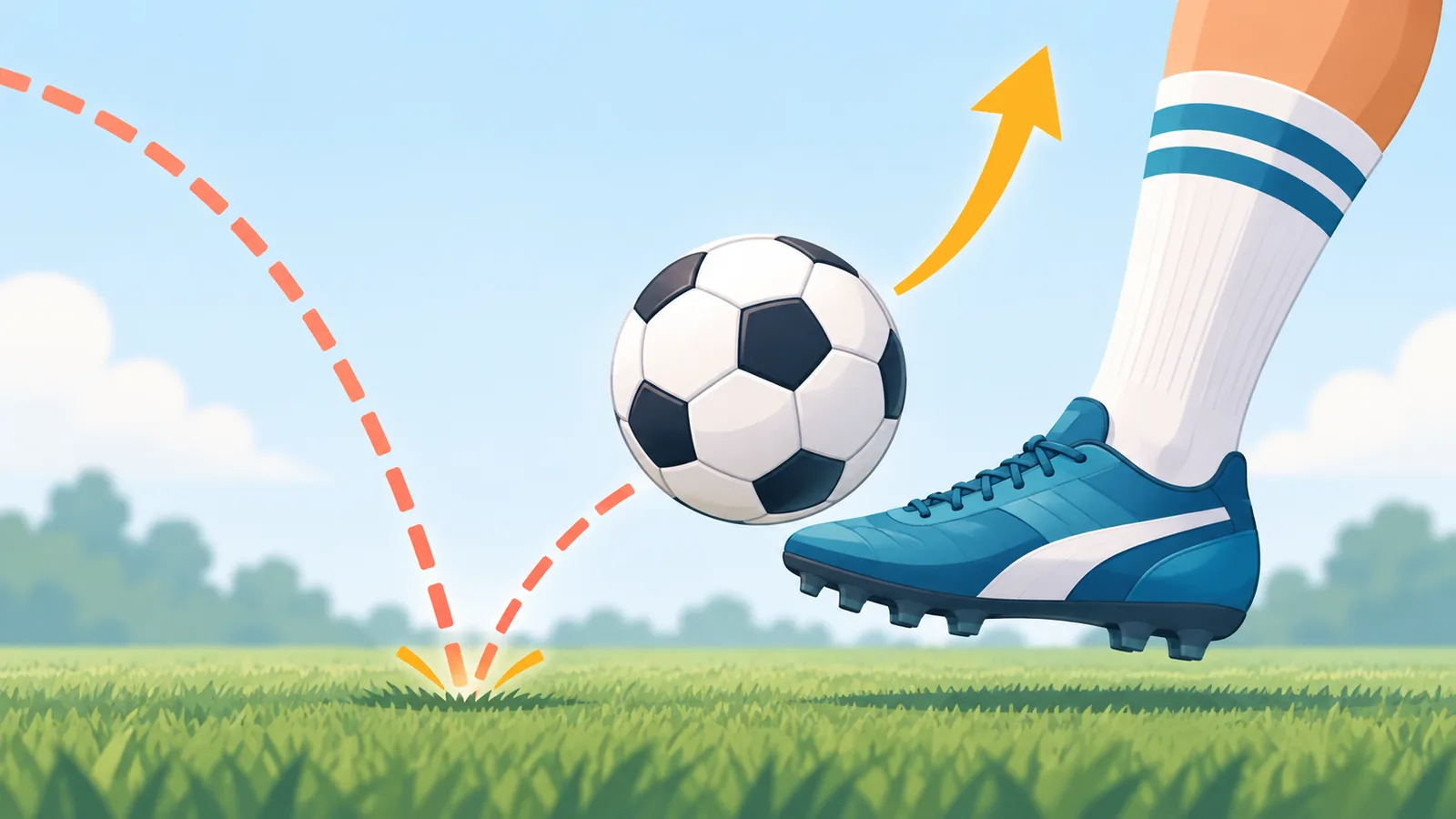 Latihan bola dipantulkan sekali sebelum ditendang ke atas